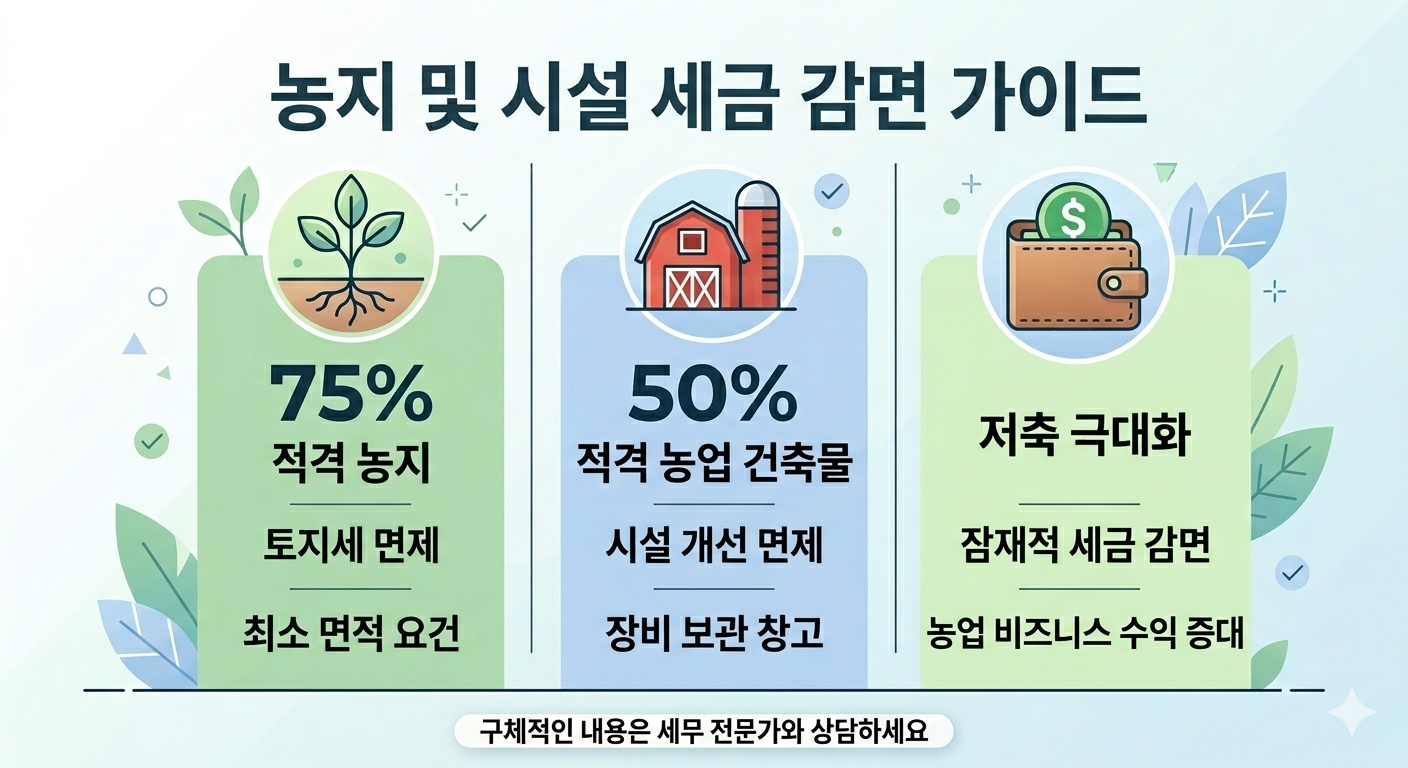 농지 및 시설 세금 감면 가이드