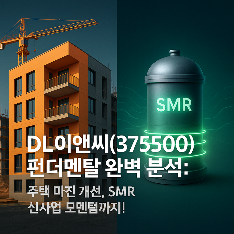 DL이앤씨(375500) 펀더멘탈 완벽 분석: 주택 마진 개선, SMR 신사업 모멘텀까지! 관련