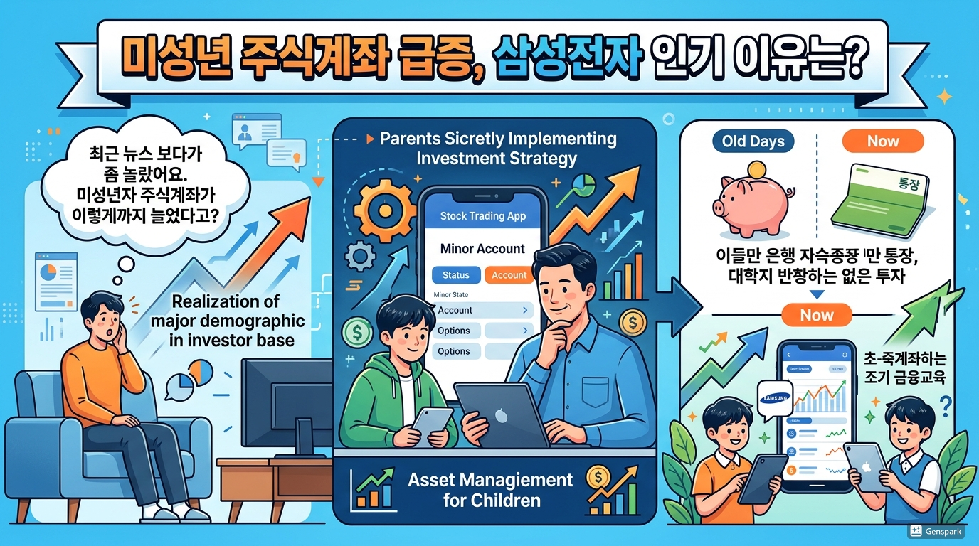 미성년 주식계좌 급증, 삼성전자 인기 이유는?
