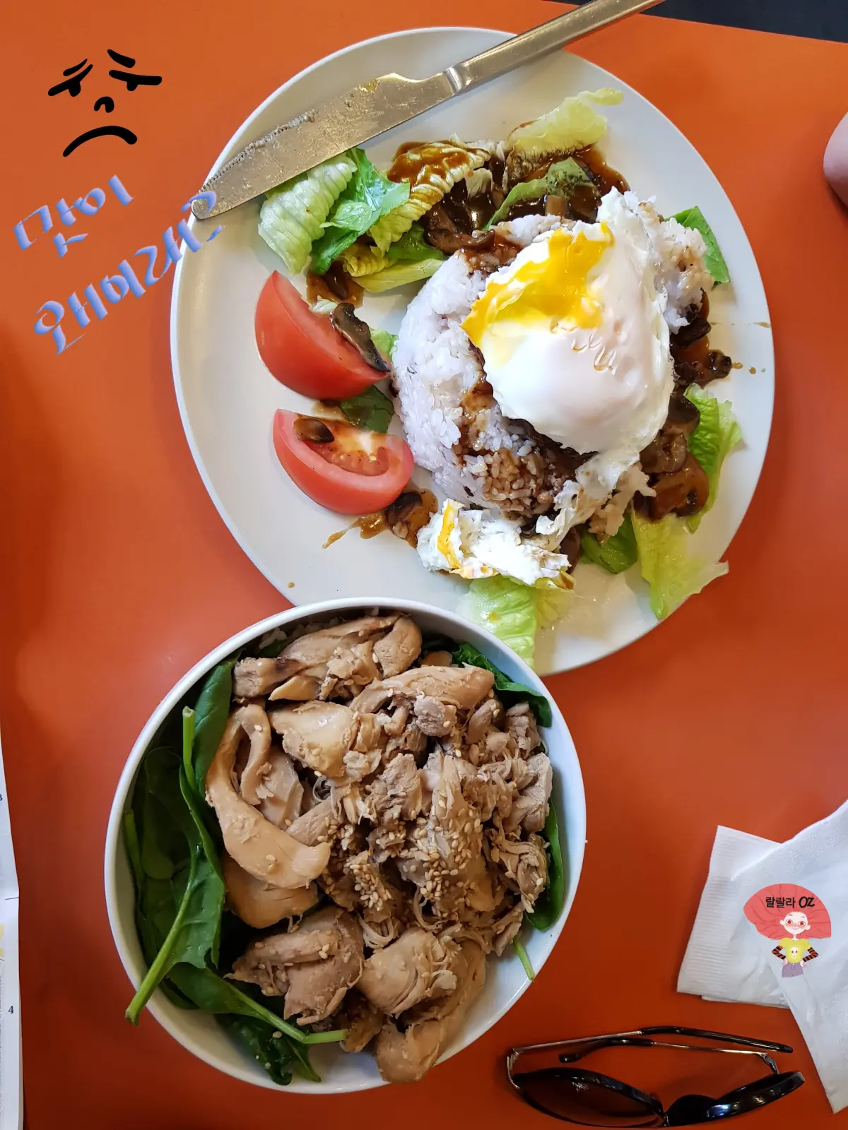 호주-멜버른에-도착해서-먹은-첫음식-밥버거와-간장소스에-졸인-닭고기-음식-사진