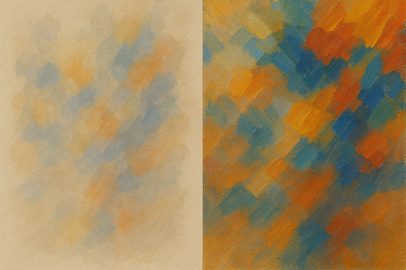 종이 vs 캔버스 &ndash; 매체에 따른 결과