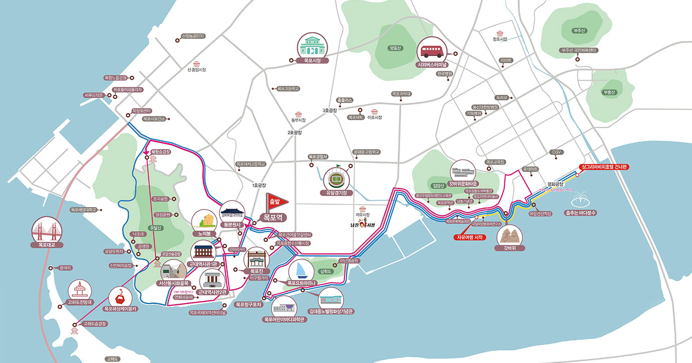 주간코스 노선도