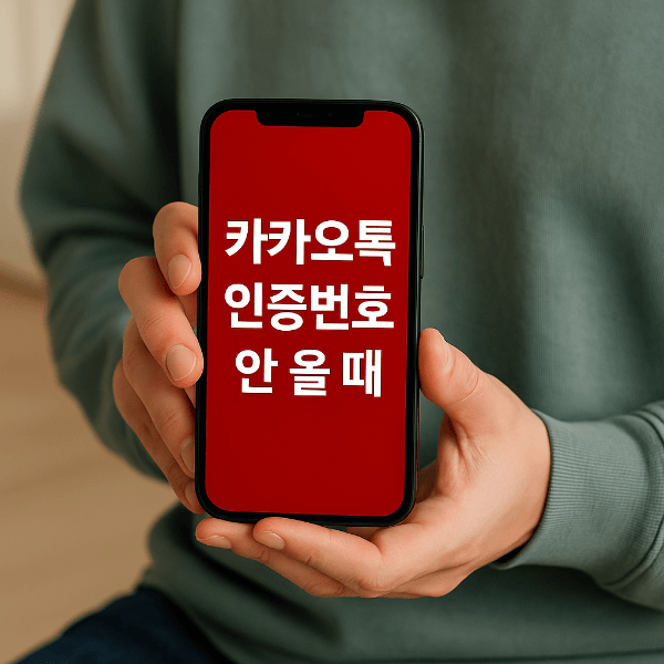 카카오톡 인증번호 안 올 때 해결법 썸네일