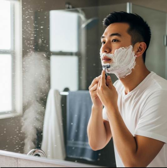 인중 여드름 관리, 면도기 위생 관리와 교체