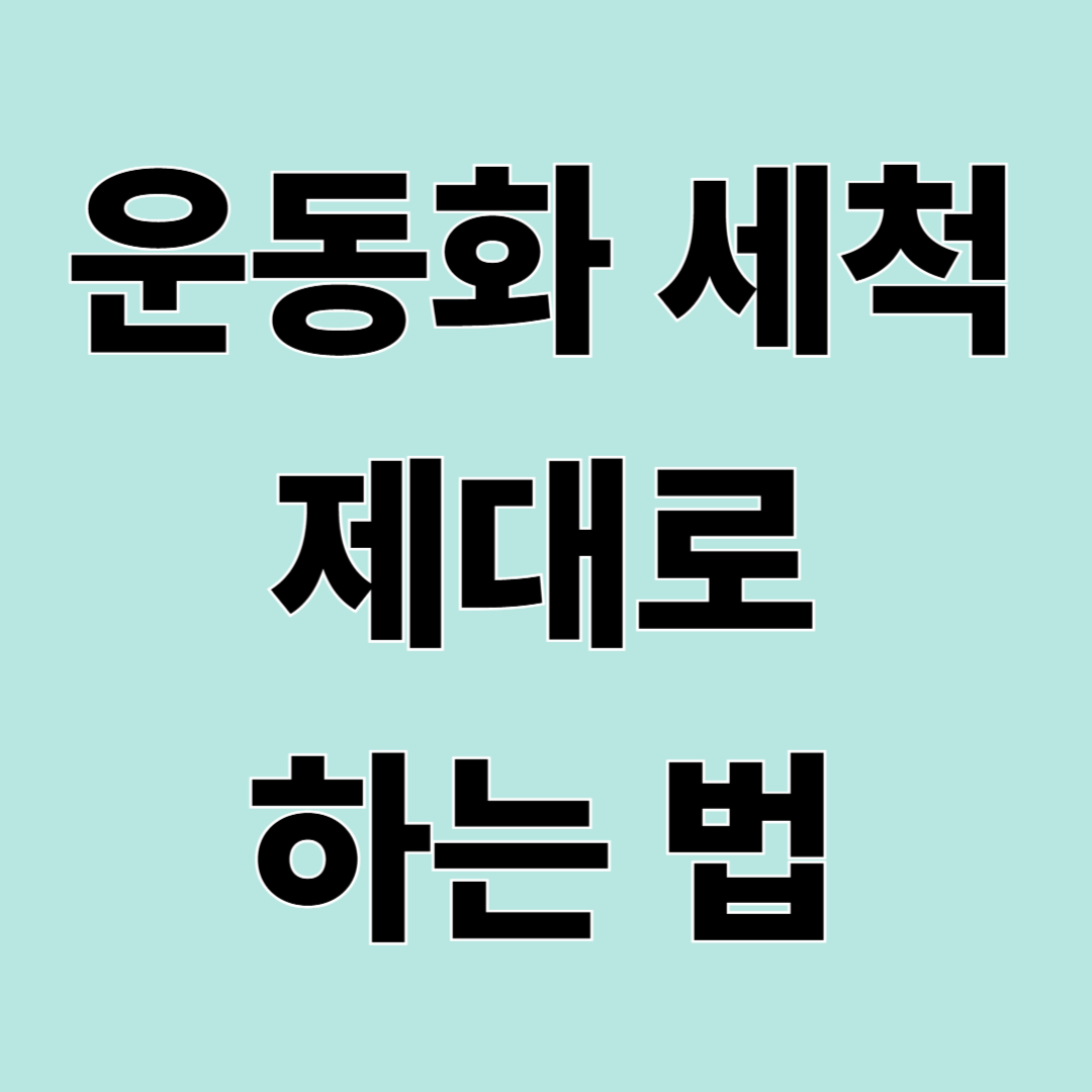 봄철 신발 세척과 보관 방법 – 겨울 신발 정리 제대로 하는 법