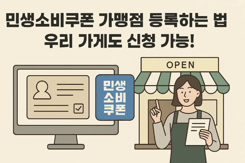 민생소비쿠폰 가맹점 등록하는 법