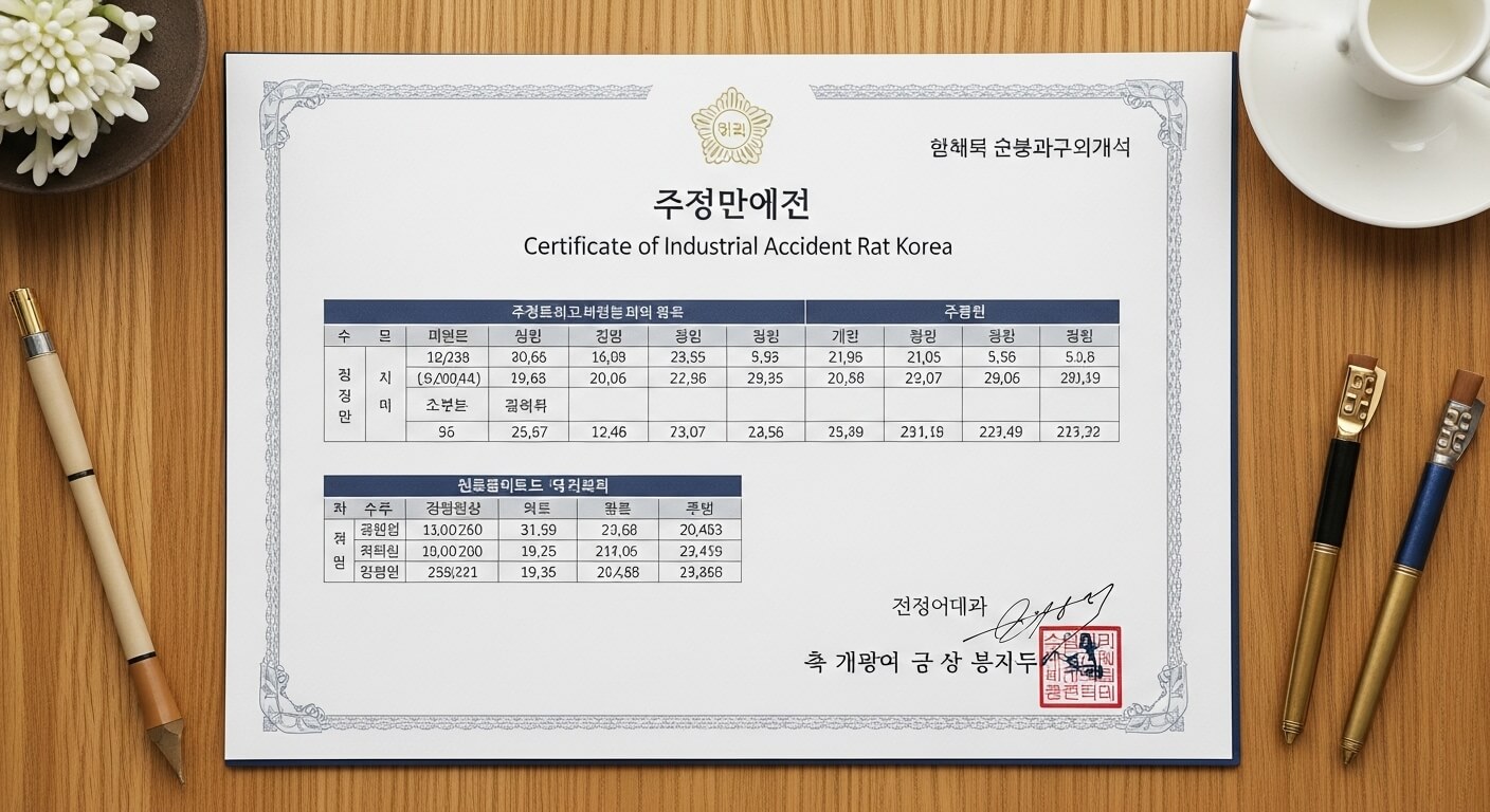 산업재해율 확인서 발급