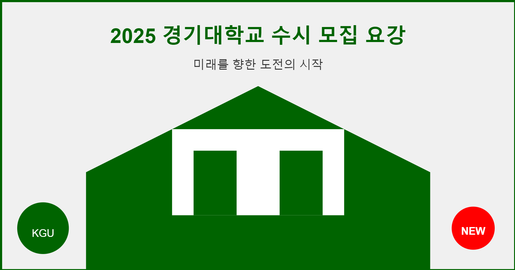 2025 경기대학교 수시 모집 요강 - 전형 일정, 지원자격, 제출서류, 합격자 발표, 등록 안내
