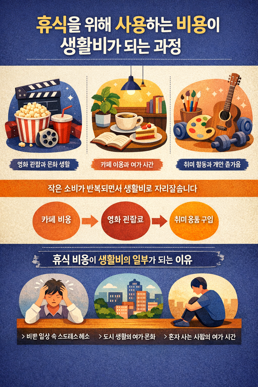 1인가구 휴식을 위해 사용하는 비용이 생활비가 되는 과정