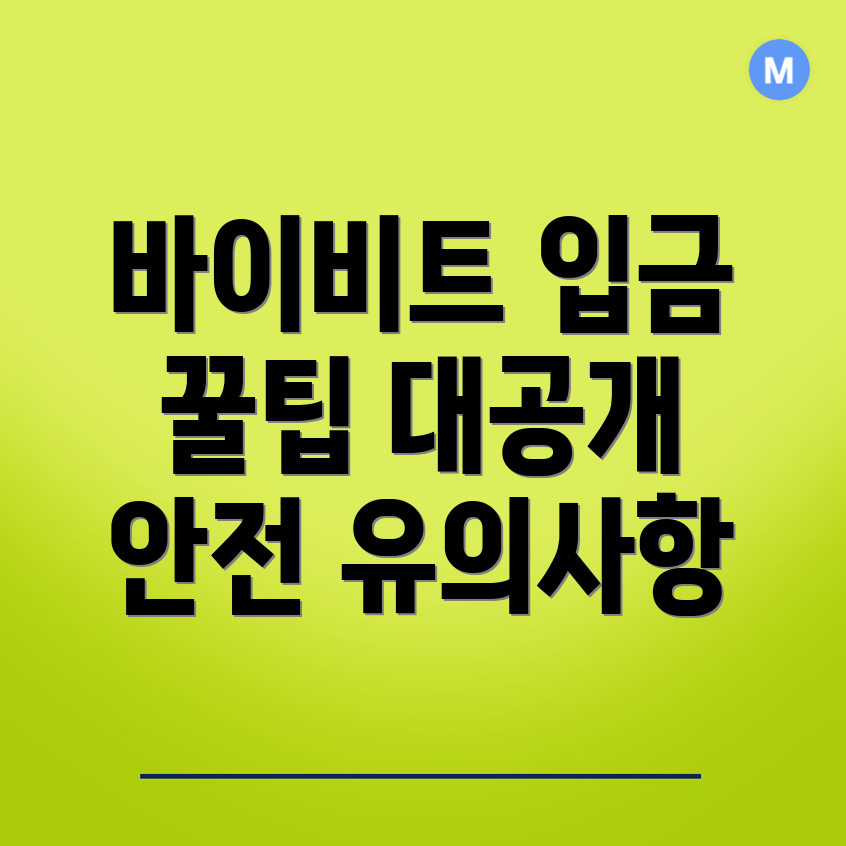 바이비트 입금방법