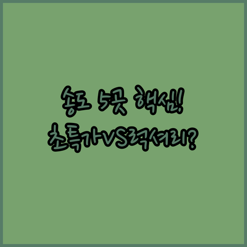 송도 호텔 5곳 가격대별 완벽 선택 ..