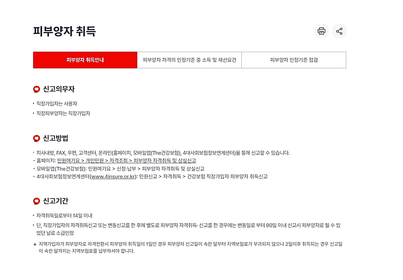 연말정산 부양가족 피부양자 기준을 설명하는 표 이미지