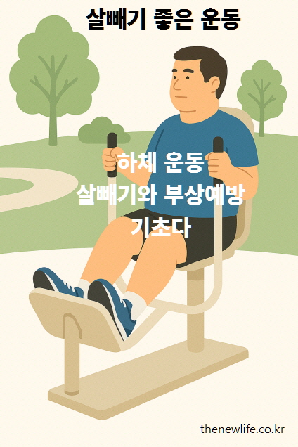 • A man exercising his lower body using an outdoor leg press machine in a park setting./공원에서 하체 근력 운동기구를 이용해 다리 운동을 하고 있는 남성 일러스트.