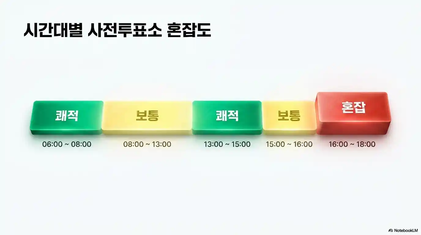 사전투표 시간대별 사전투표소 혼잡도