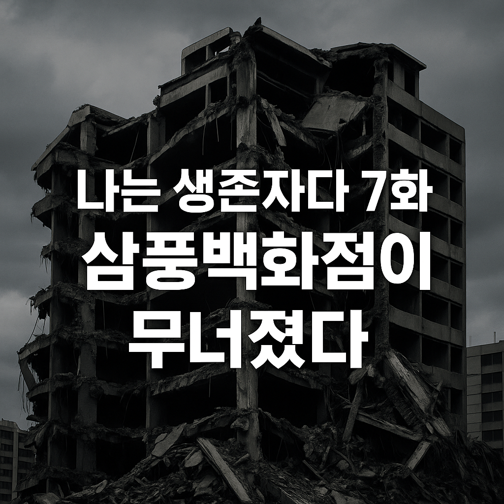 나는 생존자다 7화 삼풍백화점이 무너졌다