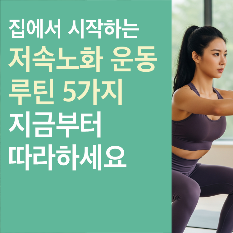저속노화 운동 루틴 5가지