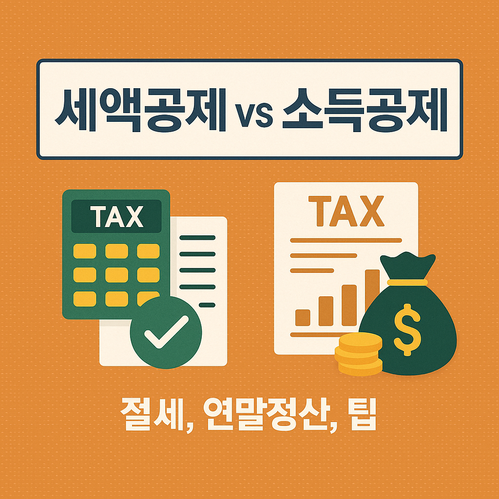 세액공제 vs 소득공제 이미지