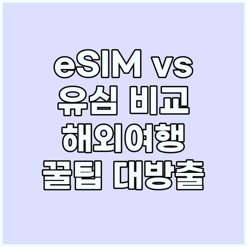 eSIM vs 물리 SIM: 해외여행