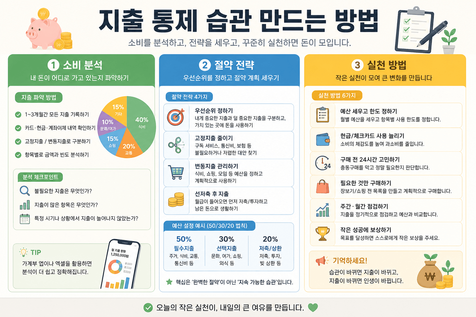 지출 통제 습관 만드는 방법