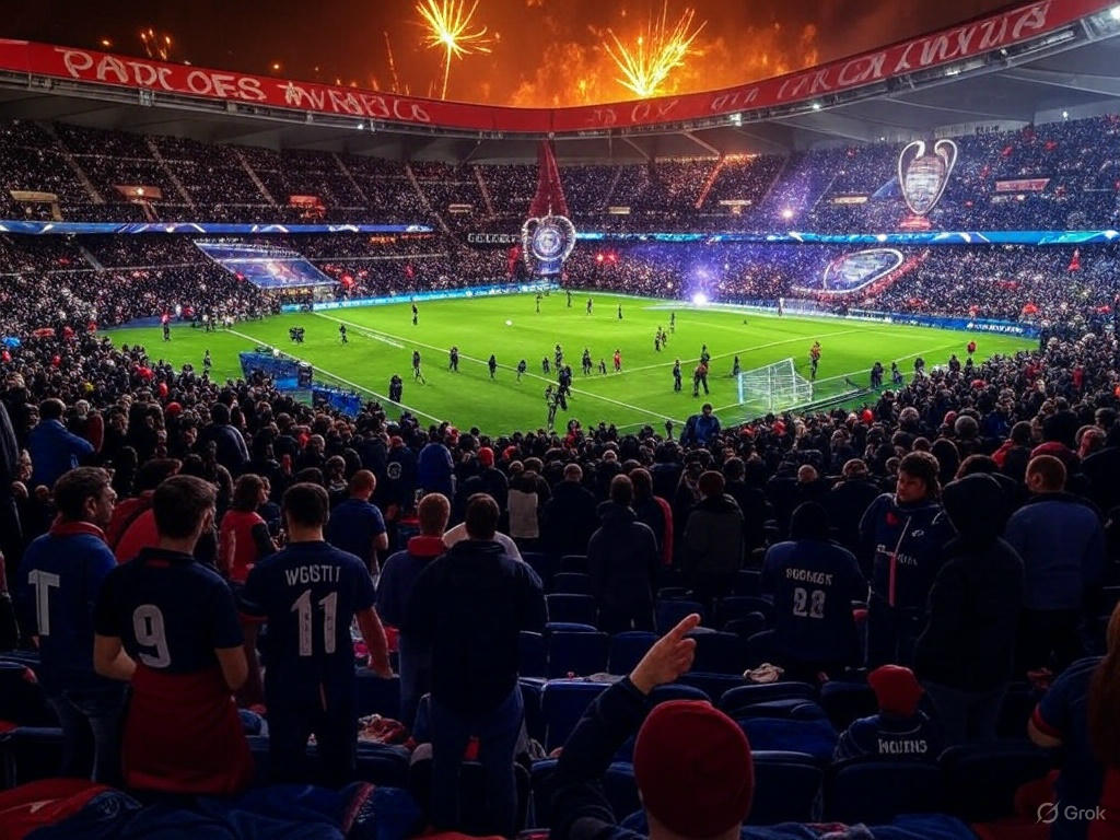 "파르크 데 프랭스 챔피언스리그 현장 분위기 2025"