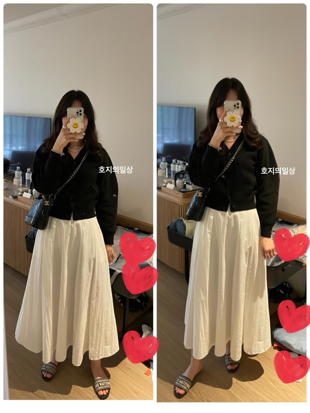 디올 디웨이 뮬 슬리퍼 - 그랜드 조선 제주 착용샷