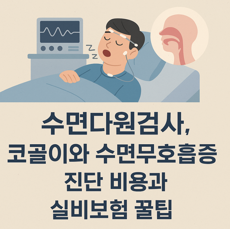 수면다원검사, 코골이와 수면무호흡증 진단 비용과 실비보험 꿀팁