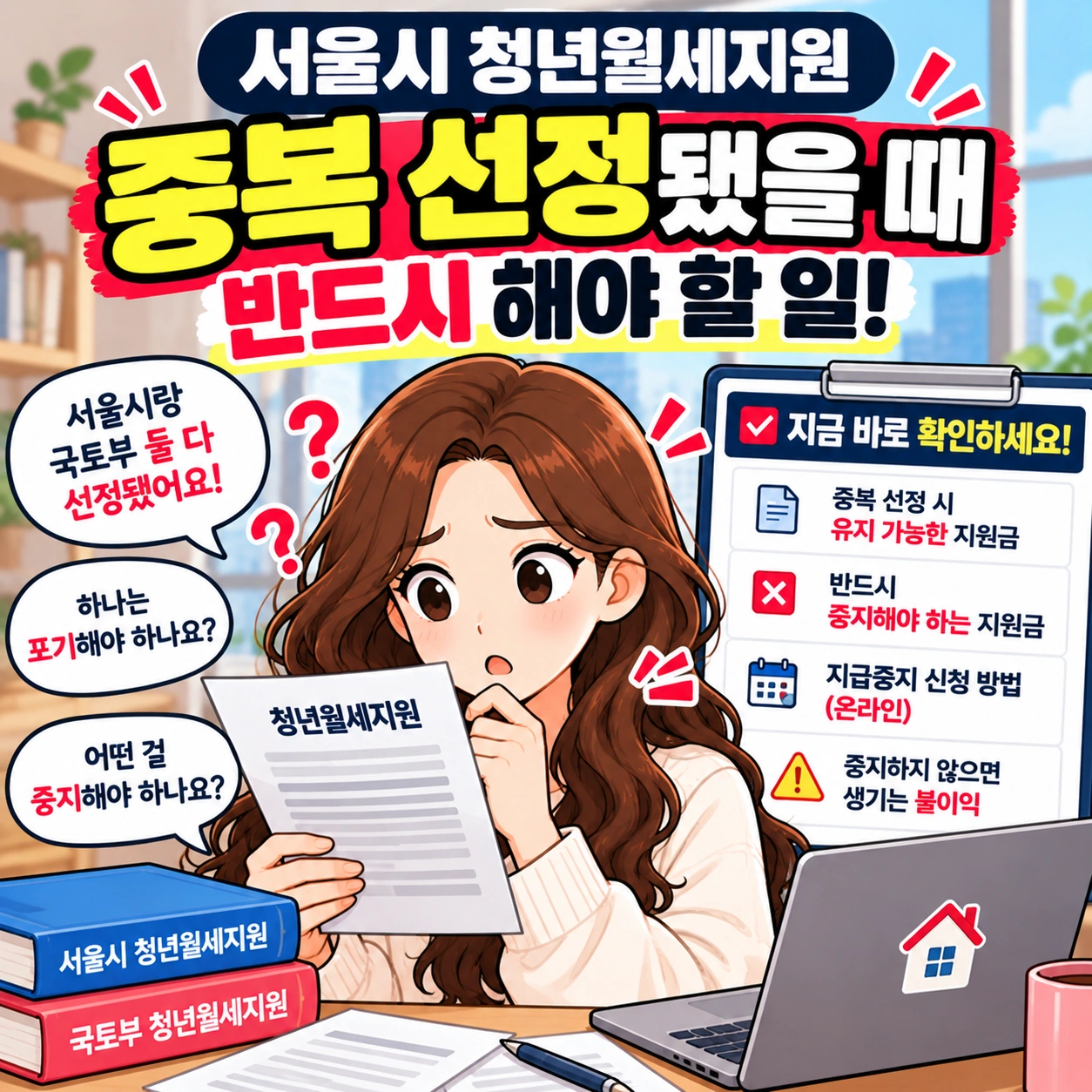 청년월세지원-중복선정대응