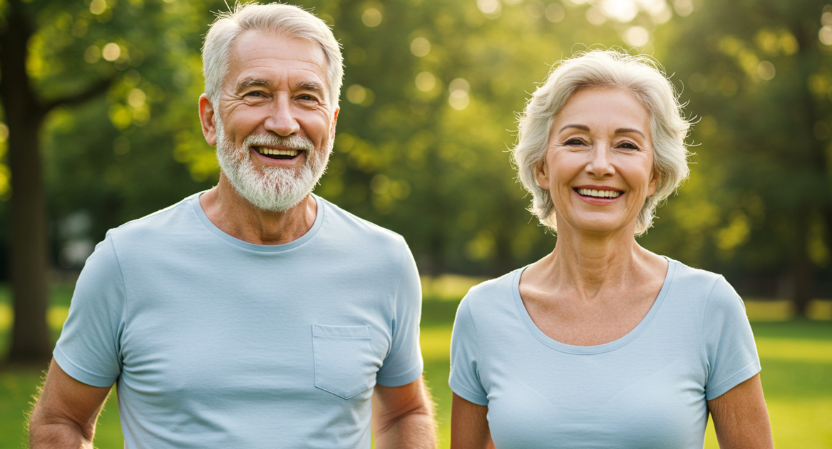 60대 부부의 건강한 피부관리