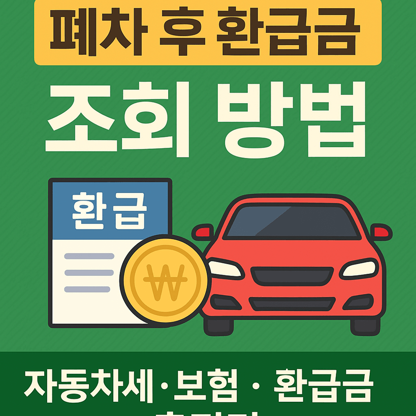 폐차 후 환급금 조회 방법