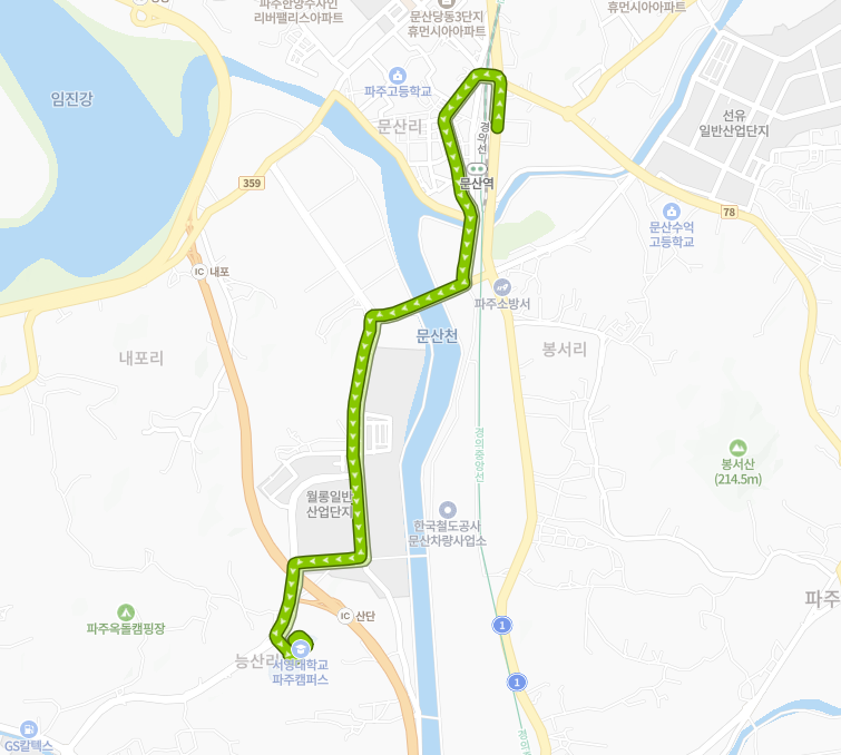 파주-93-8번-버스-노선-지도