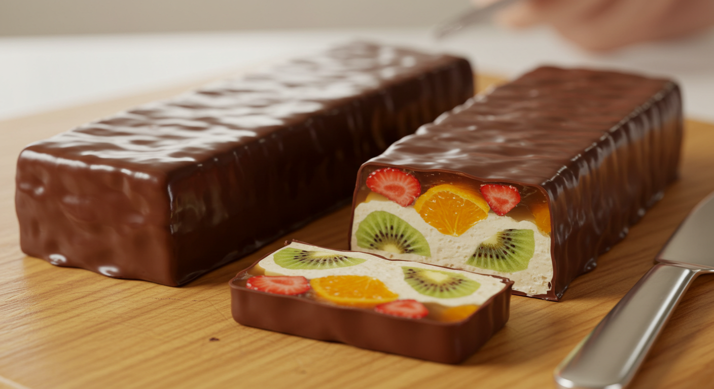 과일 듬뿍 초코 우유 푸딩