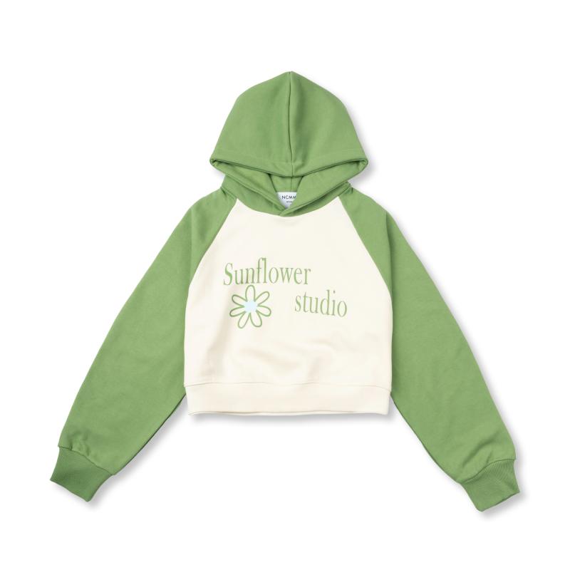 노이커먼 SUNFLOWER 크롭 후드티 3컬러
