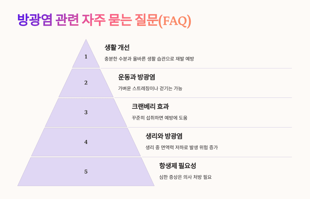 방광염 관련 자주 묻는 질문(FAQ)