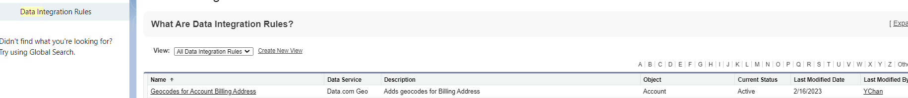 Data Integration Rule