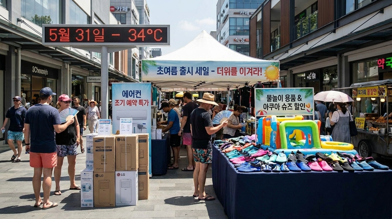 벌써 에어컨 켜고 아쿠아슈즈 산다! 기습 무더위가 바꾼 2026 여름 마케팅