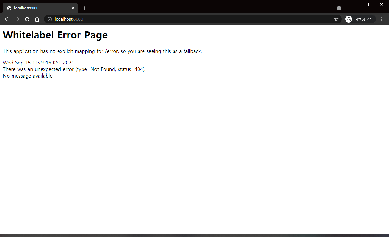 프로젝트 동작 확인
