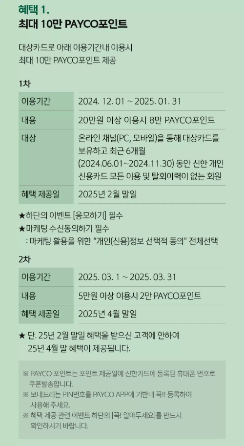 2024년+12월+신용카드+신한+신규혜택+참여방법