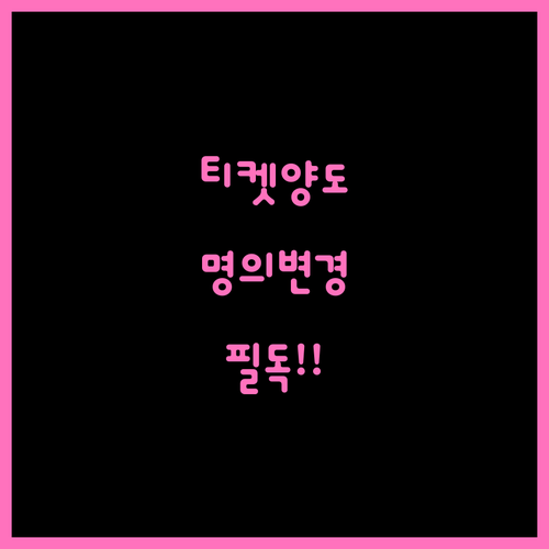 밀라노 코르티나 동계올림픽 티켓 명의..