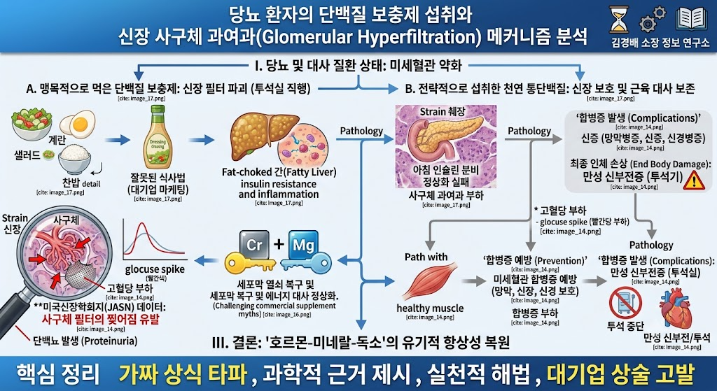 당뇨 환자의 단백질 보충제 섭취와 신장 사구체 과여과 매커니즘 분석