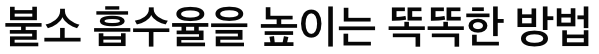 불소 흡수율 높이는 방법