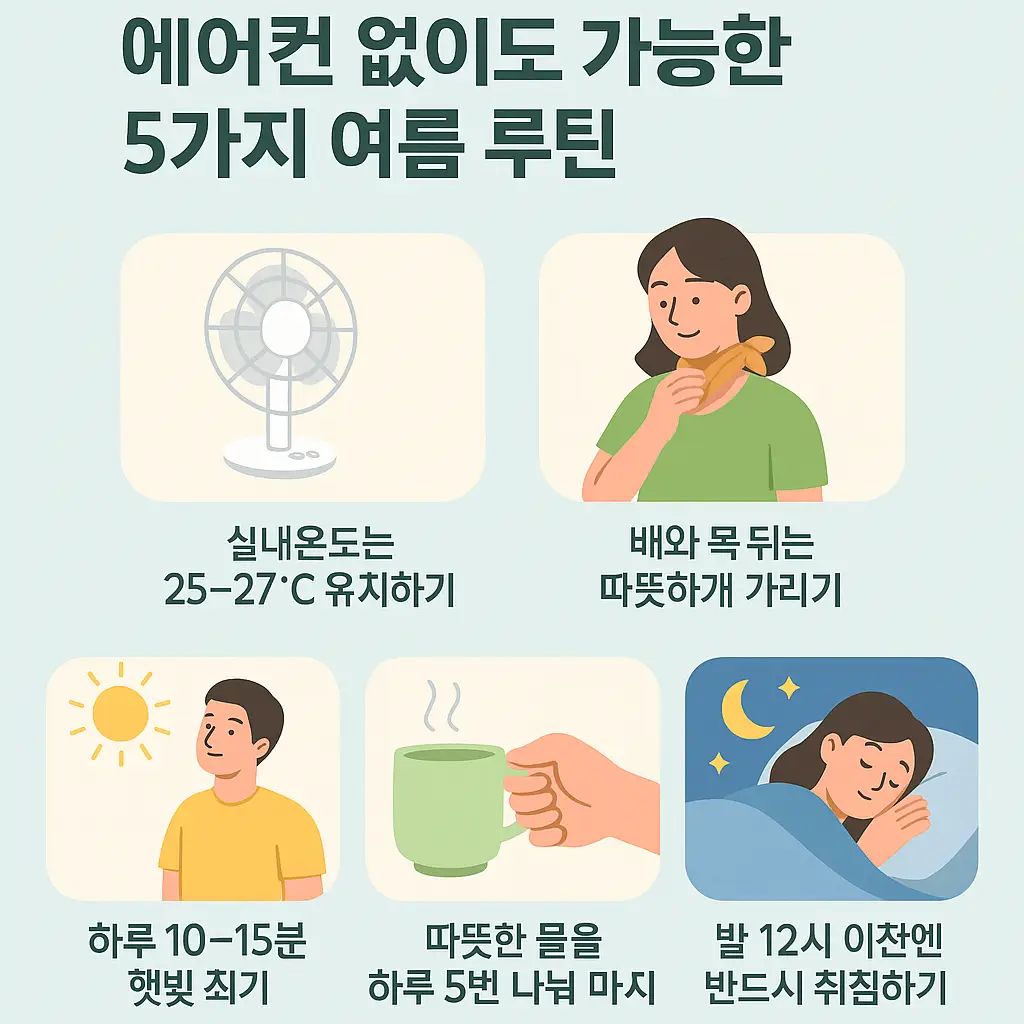 몸이 알아서 회복하는 법, 에어컨 없이도 가능한 5가지 여름 루틴