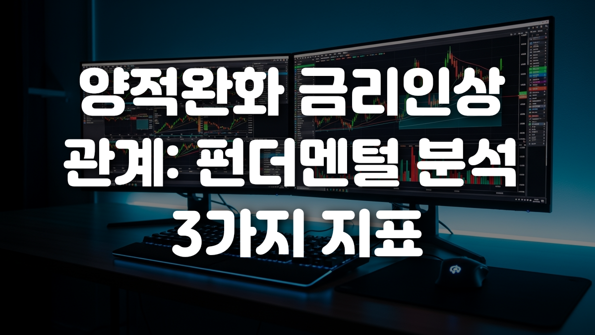 양적완화 금리인상 관계 펀더멘털 분석 3가지 지표