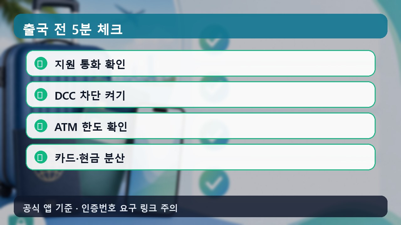 해외여행 환전 수수료 출국 전 5분 체크리스트 이미지