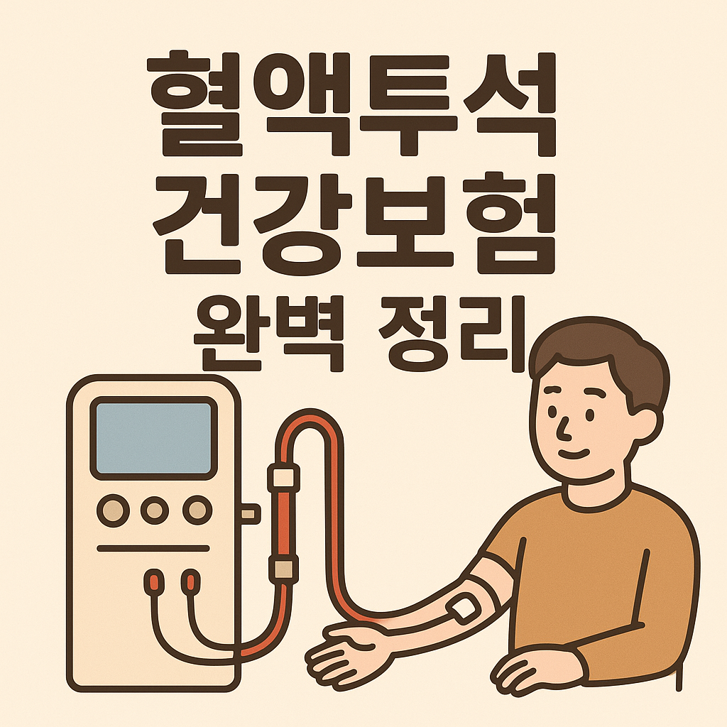 혈액투석 건강보험 및 실비, 민간 보험 완벽 정리