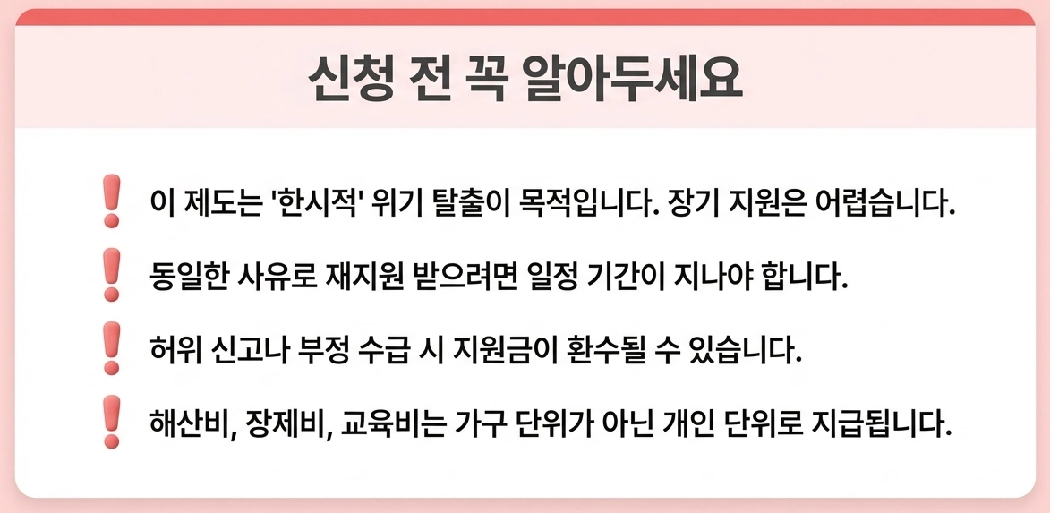 긴급복지지원제도 신청 전에 꼭 알아두세요