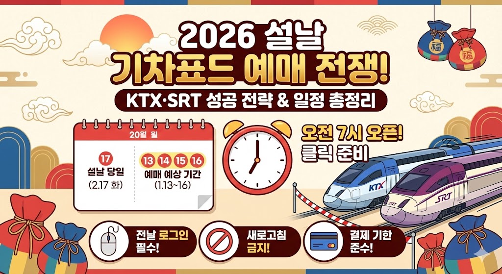 2026년 설날 기차표 예매 안내 썸네일