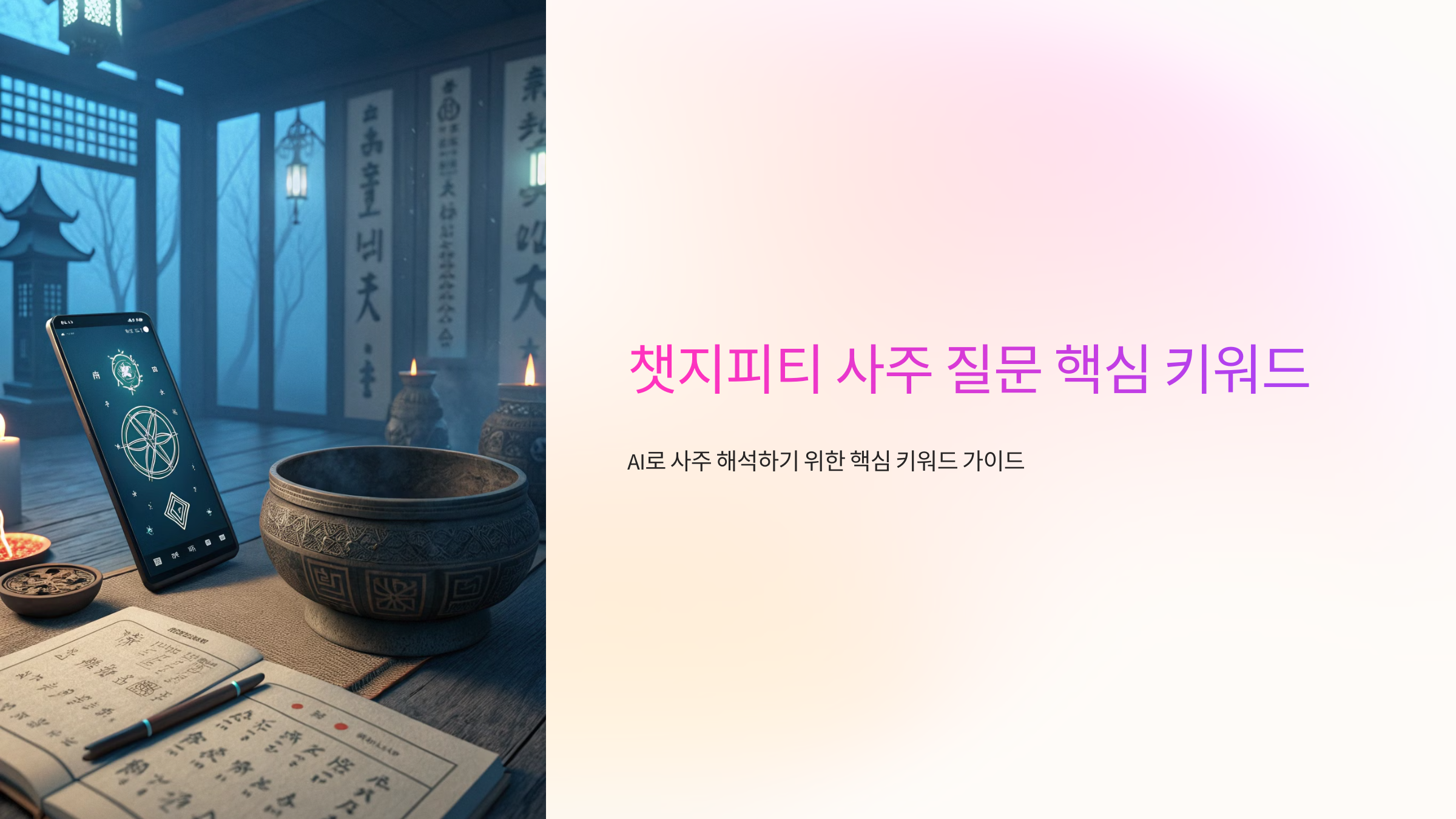 챗지피티 사주 질문 핵심 키워드