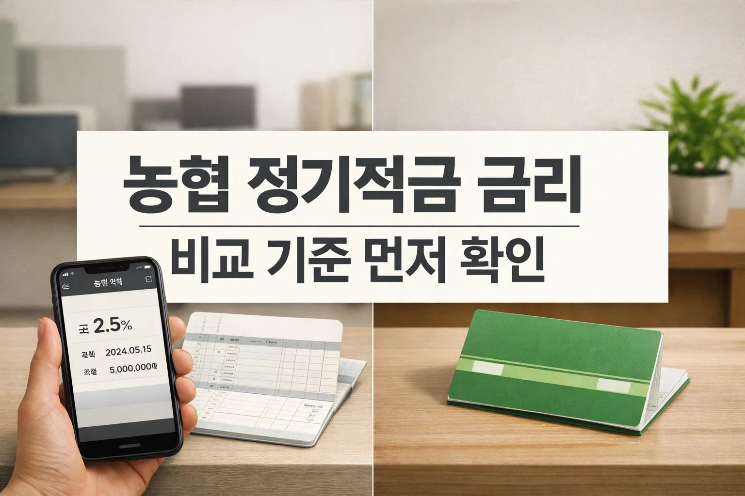 2025년 최신 분석 농협 정기적금 금리비교에서 상품을 보기 전 비교 기준과 확인 순서를 먼저 이해하도록 정리한 대표 이미지