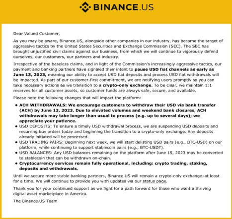 바이낸스 US 트윗 공지 이미지