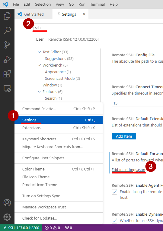 VS Code - settings.json 열기